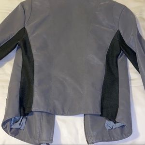 Grey suede free people Moto jacket